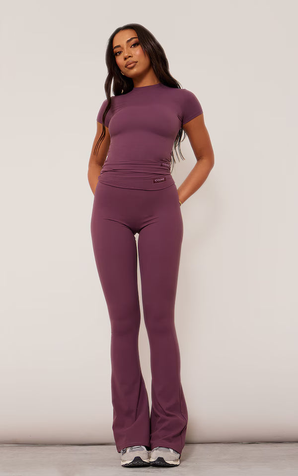 Tall Eggplant Core Collection Tab Contour Sculpt Foldover Pants