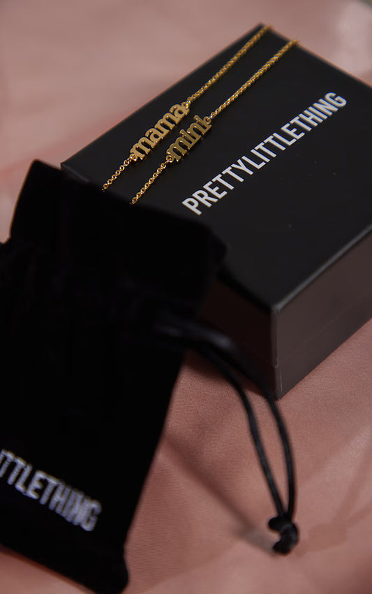 Real Gold Plated Mama & Mini Bracelet Set