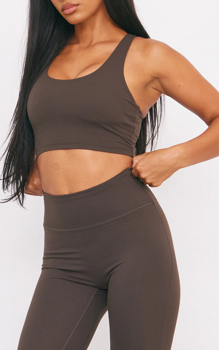 Espresso Sculpt Double Layer Padded Sports Bra