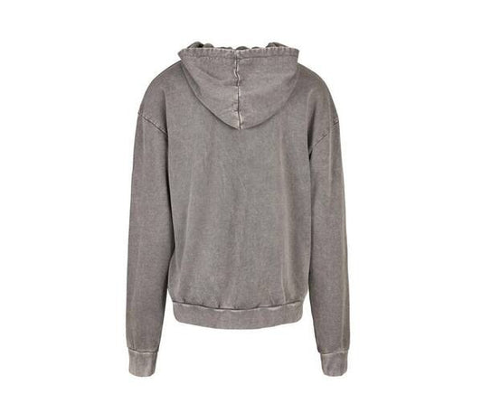 Build Your Brand BY191 - Asphalt - ACID WASHED OVERSIZE HOODY