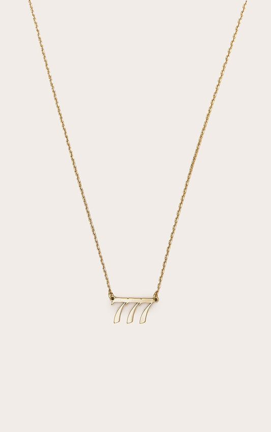 Real Gold Plated 777 Angel Number Necklace