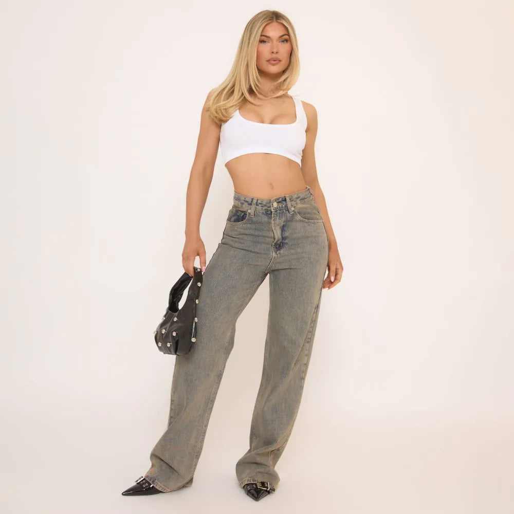 Scoop Neck Bralet In White