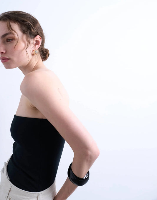 Topshop longline bandeau in black