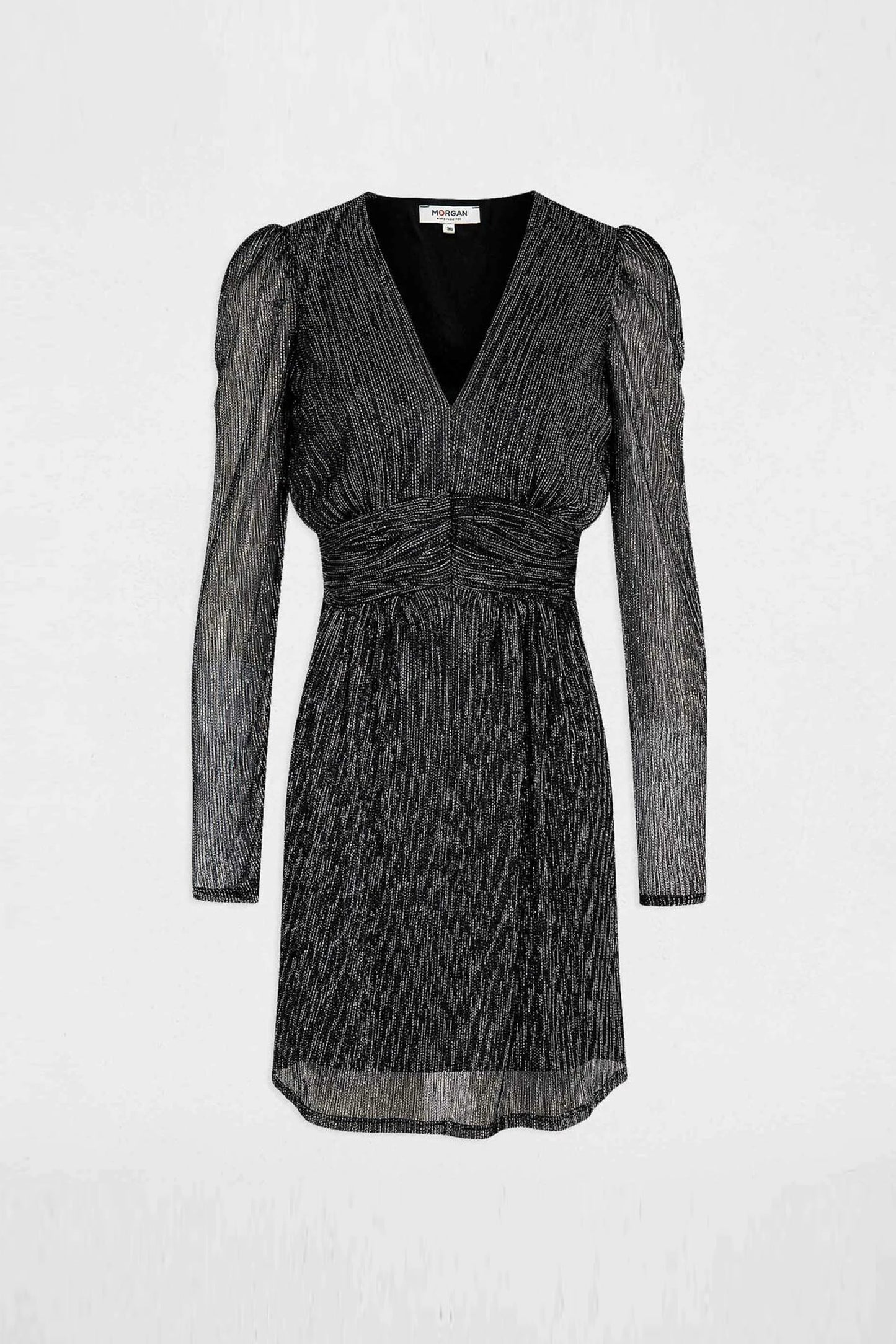 Morgan Glitter Dress - Gray / Black
