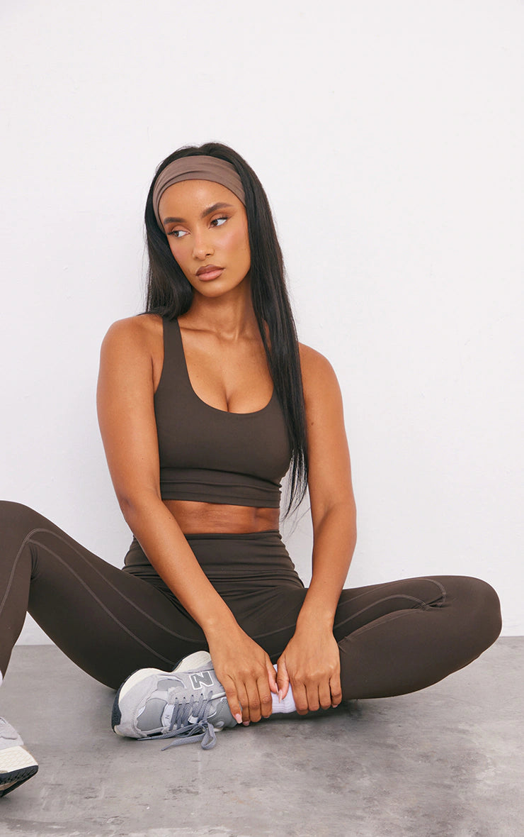 Espresso Sculpt Double Layer Padded Sports Bra
