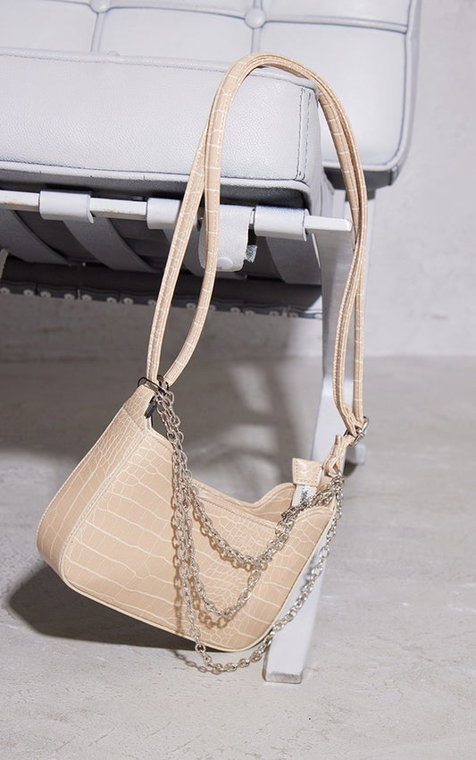 Stone Multi Chain Cross Body Bag