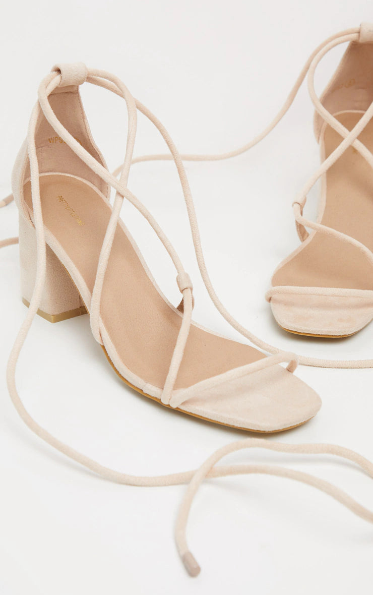 NUDE BLOCK HEEL SANDAL