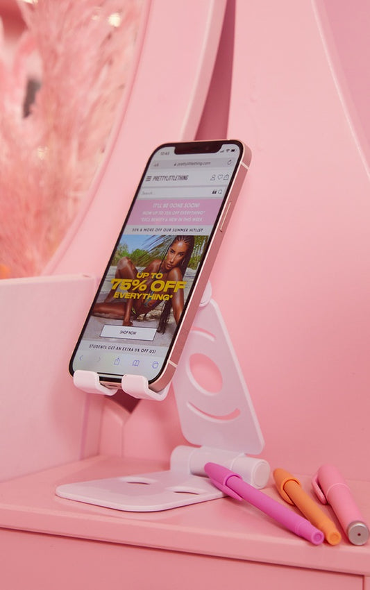 White Adjustable Phone Holder