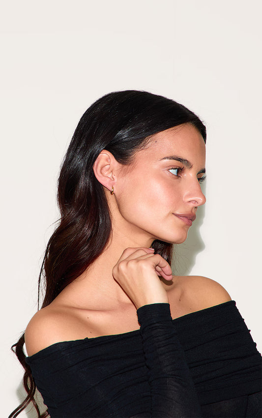 Real Gold Plated Mini Hoop Earrings