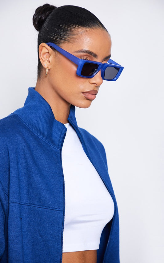 Royal Blue Square Frame Sunglasses