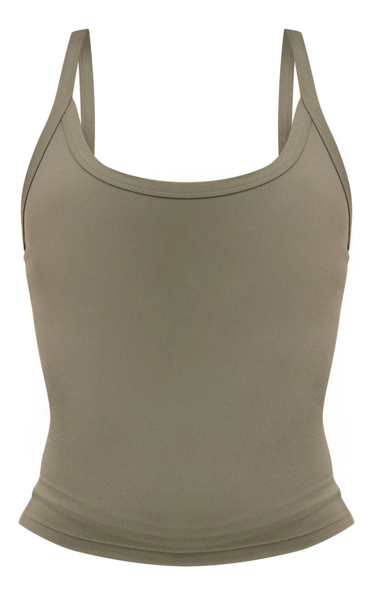 Olive Sculpt Strappy Gym Vest