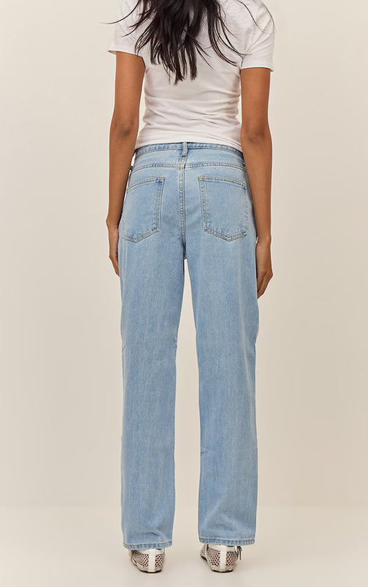 Plt - Light Blue Wash High Waist Straight Leg Jeans