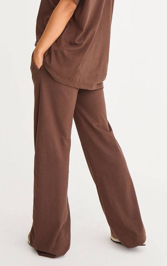 Chocolate Low Rise Wide Leg Pants
