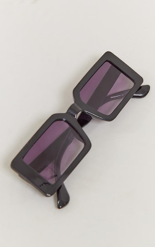 Black Ombre Lens Rectangular Sunglasses