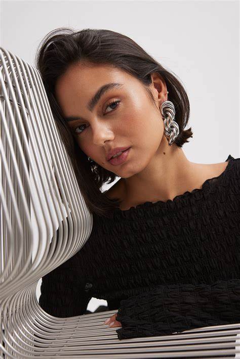 Knotted Dangle Earrings Silver