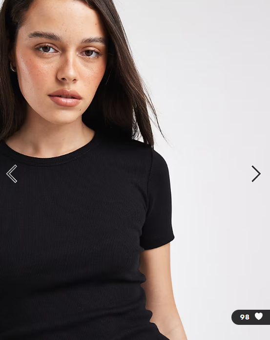 Jjxx - ribbed t shirt in black