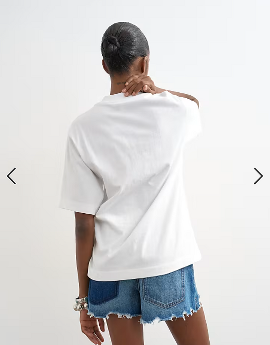 Topshop twist tuck tee in white