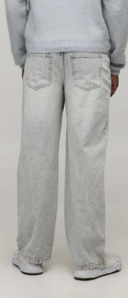 Boohoo Man Relaxed Fit Washed Ice Grey Jeans