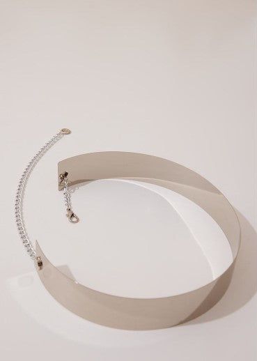 Silver Metal Plated Waist Belt