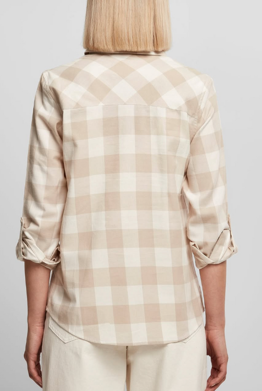 Urban Classics - Button-down blouse - whitesand lighttaupe.