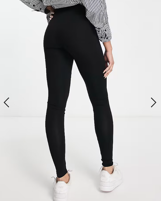 ASOS DESIGN Tall leggings in black