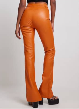 Side Slit Pu Leggings