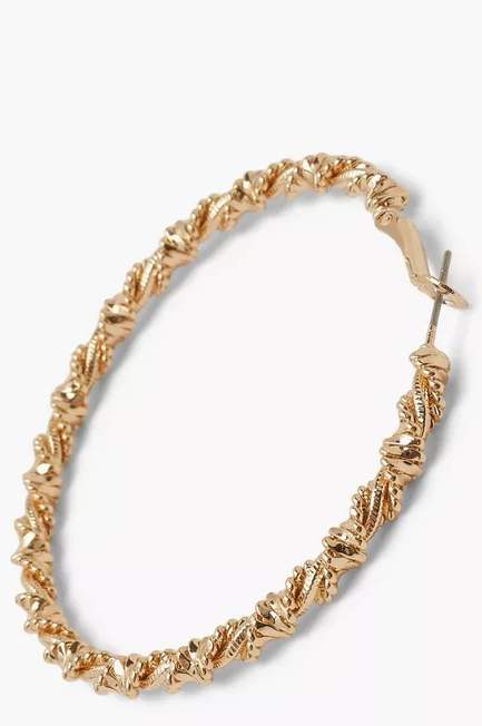 Wrapped Twisted Hoop Earrings