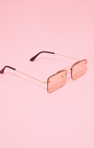 Brown Aviator Rectangular SunglasseS