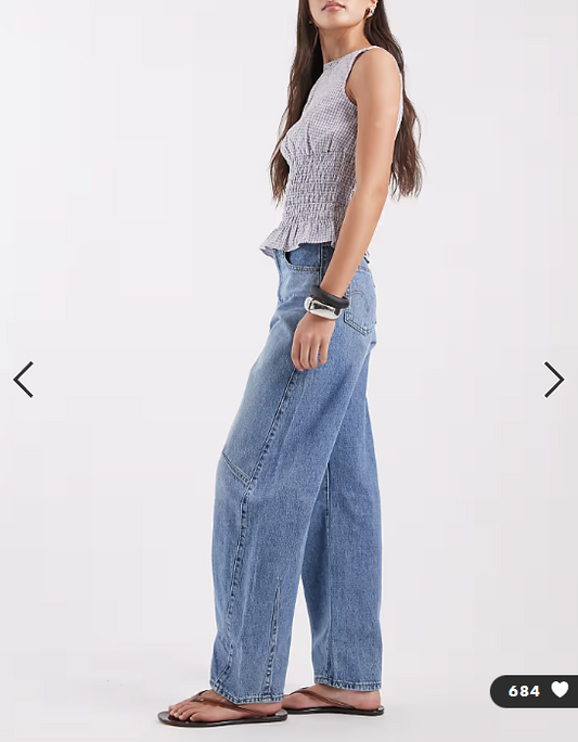 Levi's cinch barrel jeans in mid blue