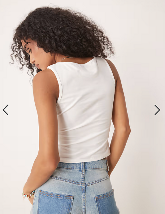 ASOS DESIGN vest top with kiss a cowboy graphic