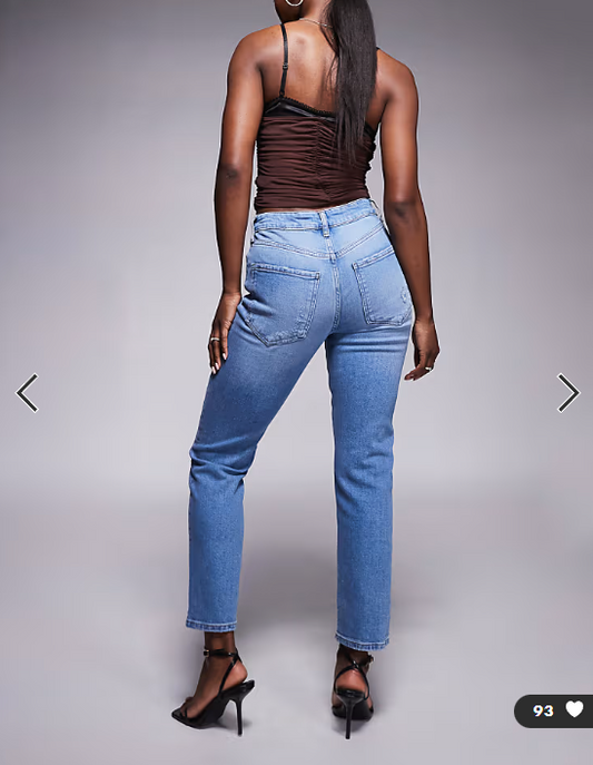 River Island slim jeans in midwash blue