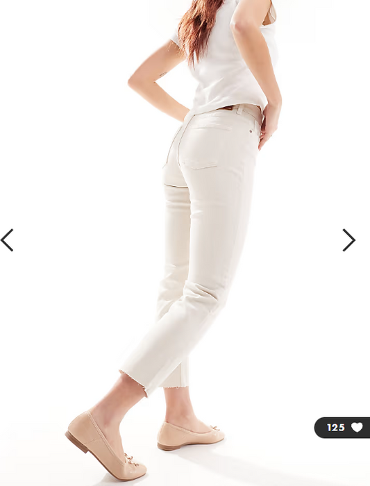 ONLY Blush skinny jeans with frayed hem in white
