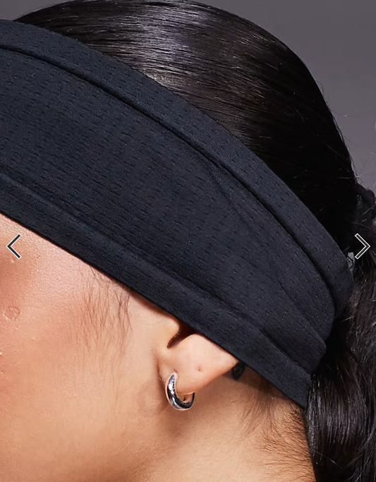 4505 seamless mesh running headband in black