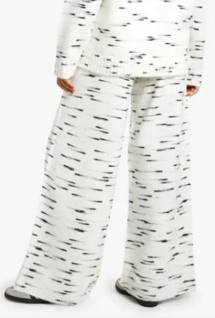 boohoo Soft Knit Marl Slouchy Wide Leg Knitted Trouser