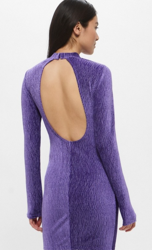 H&M - Velour Dress - Purple