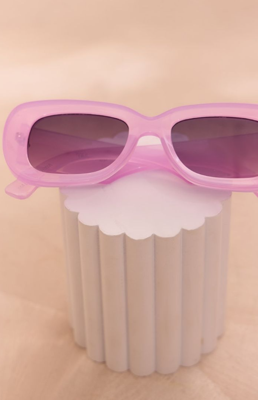 Baby Pink Oversized Retro Sunglasses