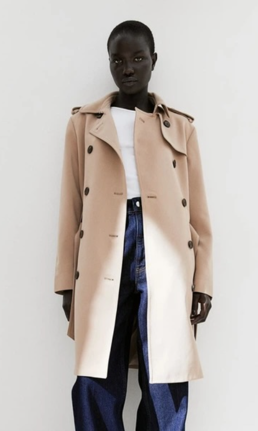 H&M DOUBLE-BREASTED TRENCH COAT