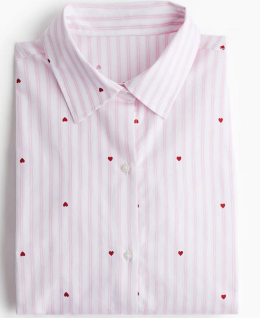 H&M COTTON POPLIN PYJAMA Top