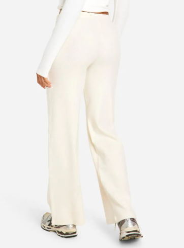 Boohoo - Brushed Rib Wide Leg Trousers