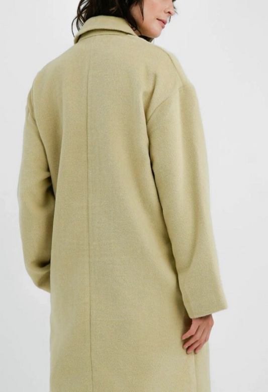 Topshop Tall Chuck On Coat In Sage