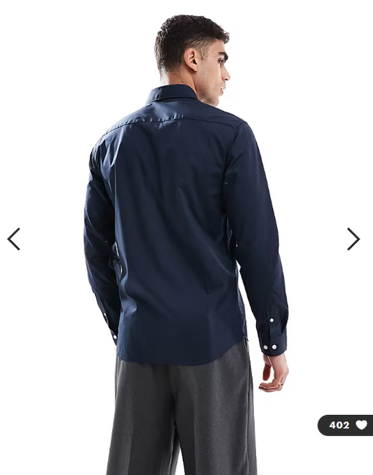 JJ Rebel long sleeve shirt in navy