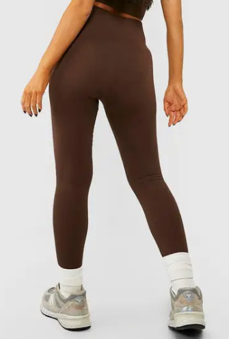 boohoo Petite Seamless Rib Leggings