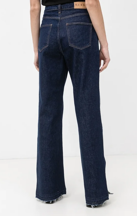 Raw Edge Slit Denim