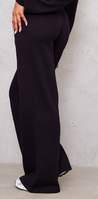 Tall Black High Waisted Wide Leg Joggers