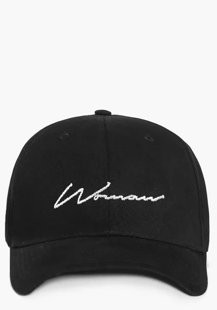 Woman Script Embroidered Cap