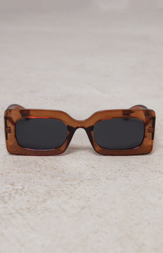 Toffee Chunky Square Frame Sunglasses