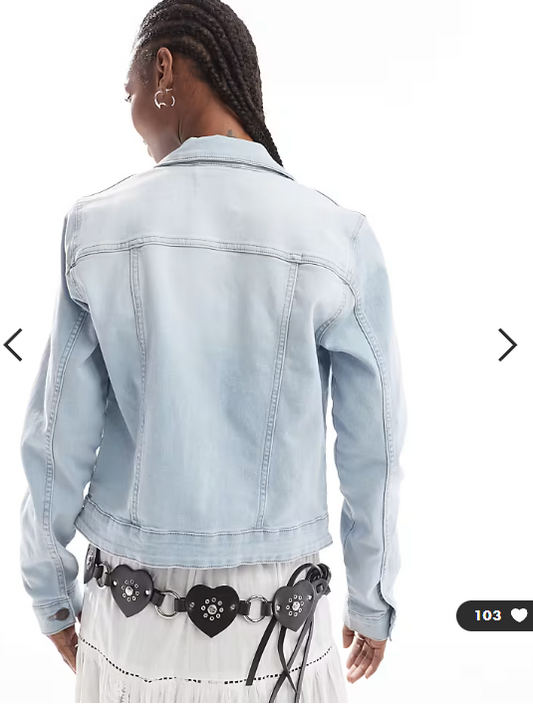 Asos - Noisy May denim jacket in light wash blue