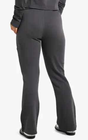 boohoo Petite Deep Hem Shrunken Zip Through And Flared Jogger Tracksuit