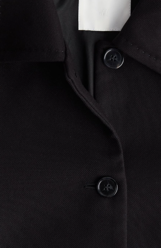H&M - A-LINE COAT- Black