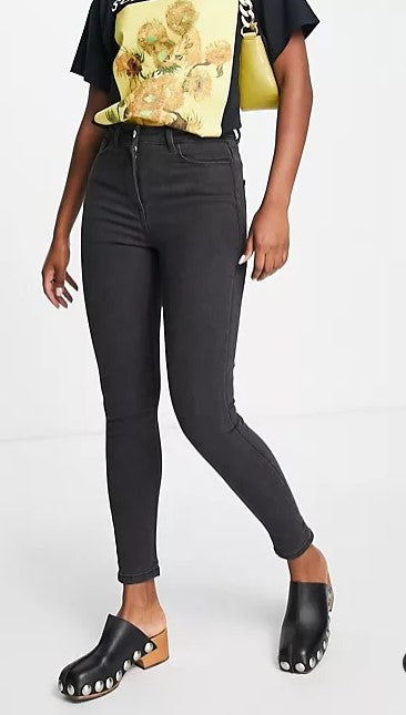 Topshop Petite Leather Look Legging In Black – DEXISTREND